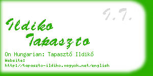 ildiko tapaszto business card