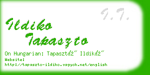 ildiko tapaszto business card